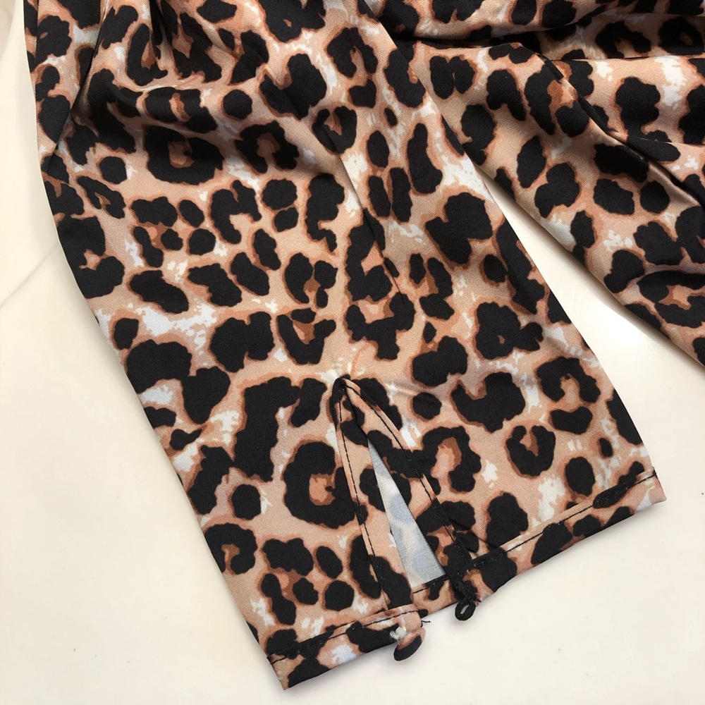 Shein Leopard Print Ruched Dress - Picture 9 of 10